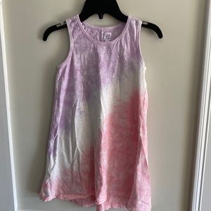 Gap Kids swing dress in pink and purple tie dye
